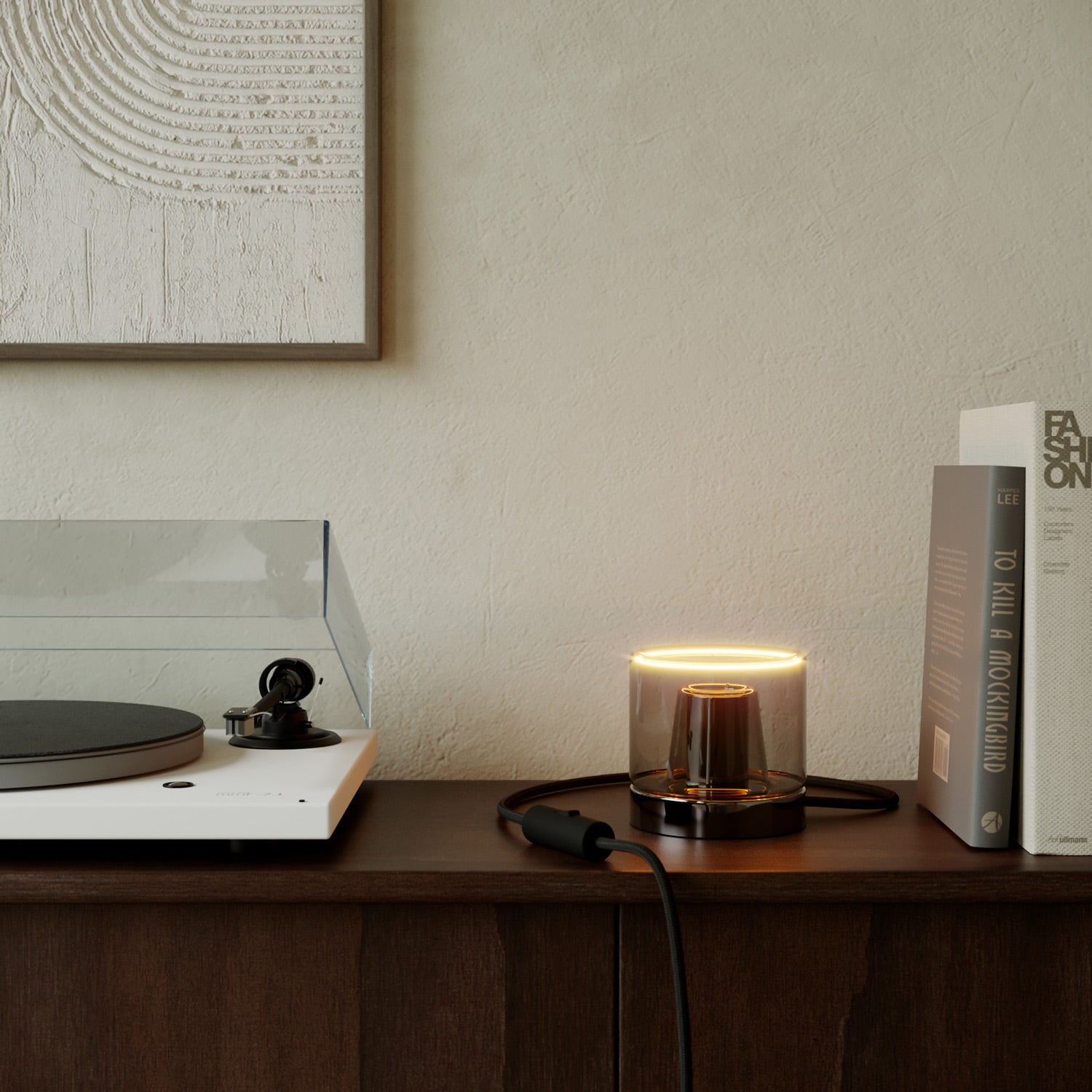 Lampada da tavolo Posaluce Ghost - Nero perla