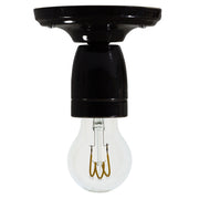 Fermaluce Color, il punto luce colorato in porcellana da parete o soffitto - Nero