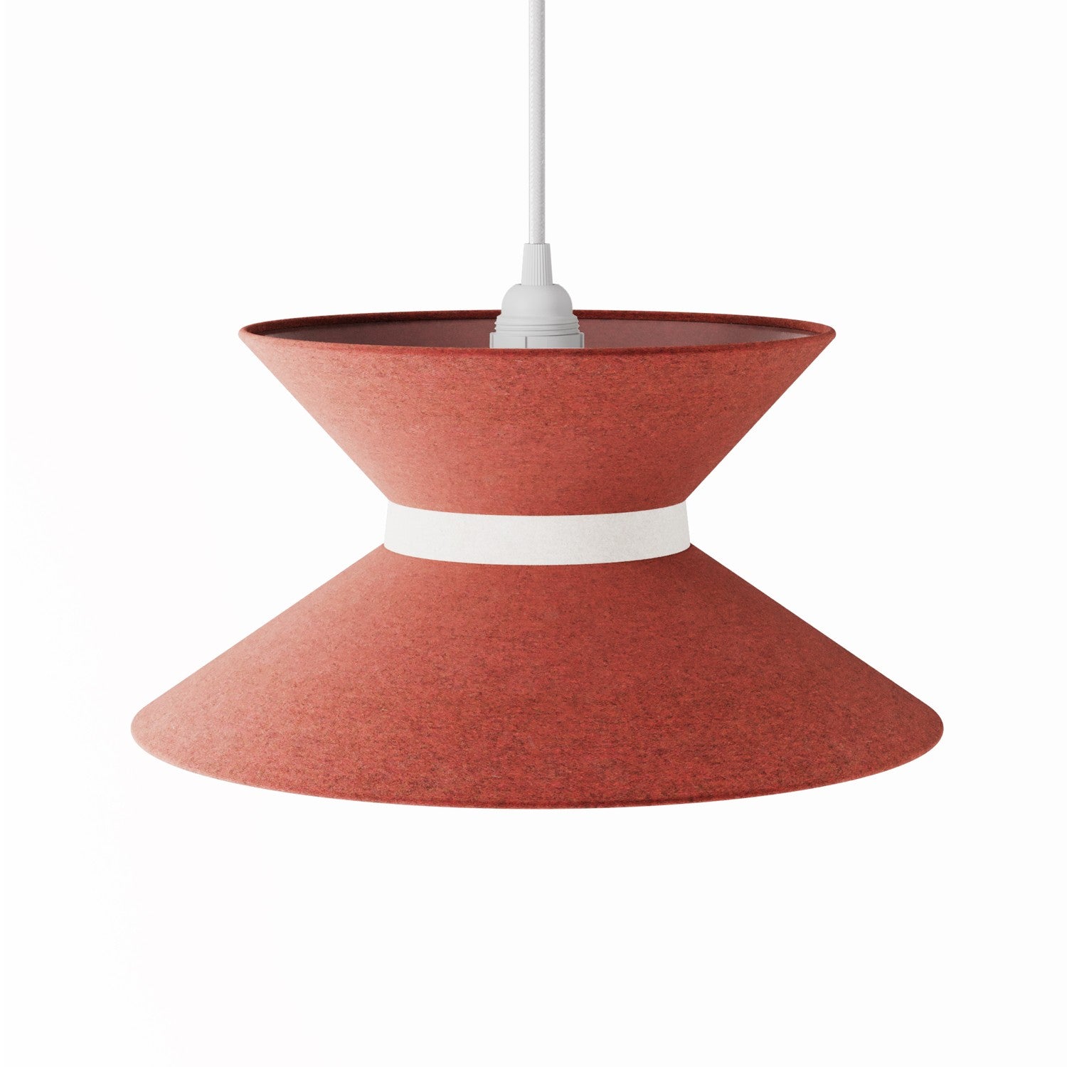 Paralume in tessuto Clessidra per lampada a sospensione - Lana Aragosta Lana sabbia