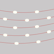 Catena luminosa 12 punti luce da esterno IP67 Rosso stella marina - Marina12