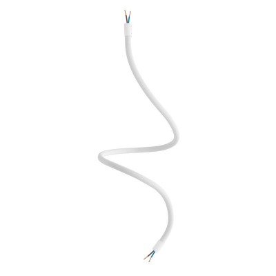Creative Flex εύκαμπτος σωλήνας καλυμμένος με ύφασμα Λευκό RM01, kit με μεταλλικά τερματικά - Matt White - Λευκό ΜΑΤ