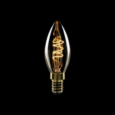 LED Λαμπτήρας C01 Κερί Μελί Σπιράλ Νήμα 2,5W E14 Dimmable 1800K