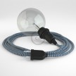 Δημιουργήστε το δικό σας Φωτιστικό Snake για αμπαζούρ με καλώδιο RZ12 Μπλε Ψαροκόκκαλο.