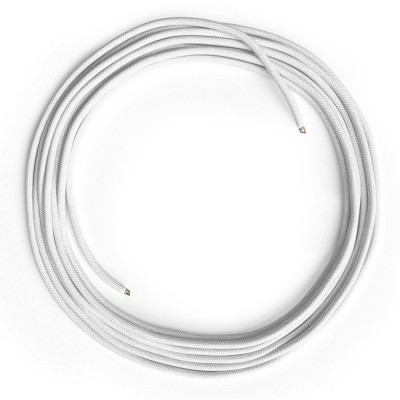 LAN - Ethernet Υφασμάτινο Καλώδιο Cat 5e RC01 Λευκό Βαμβάκι χωρίς βύσματα RJ45