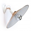 Φωτιστικό Τοίχου ή Οροφής Fermaluce 90° Glam, κινητή απλίκα πορσελάνης με μεταλλικό καπέλο Swing