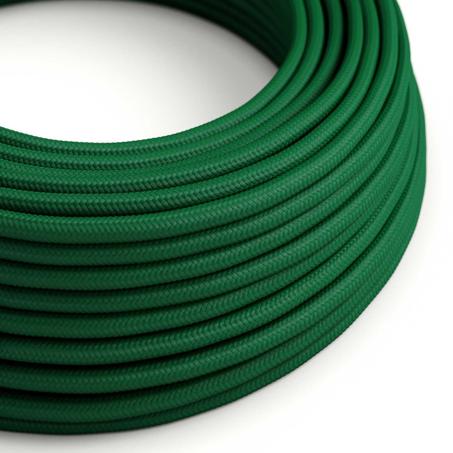 Στρόγγυλο Υφασμάτινο Καλώδιο RM21 - Σκούρο Πράσινο