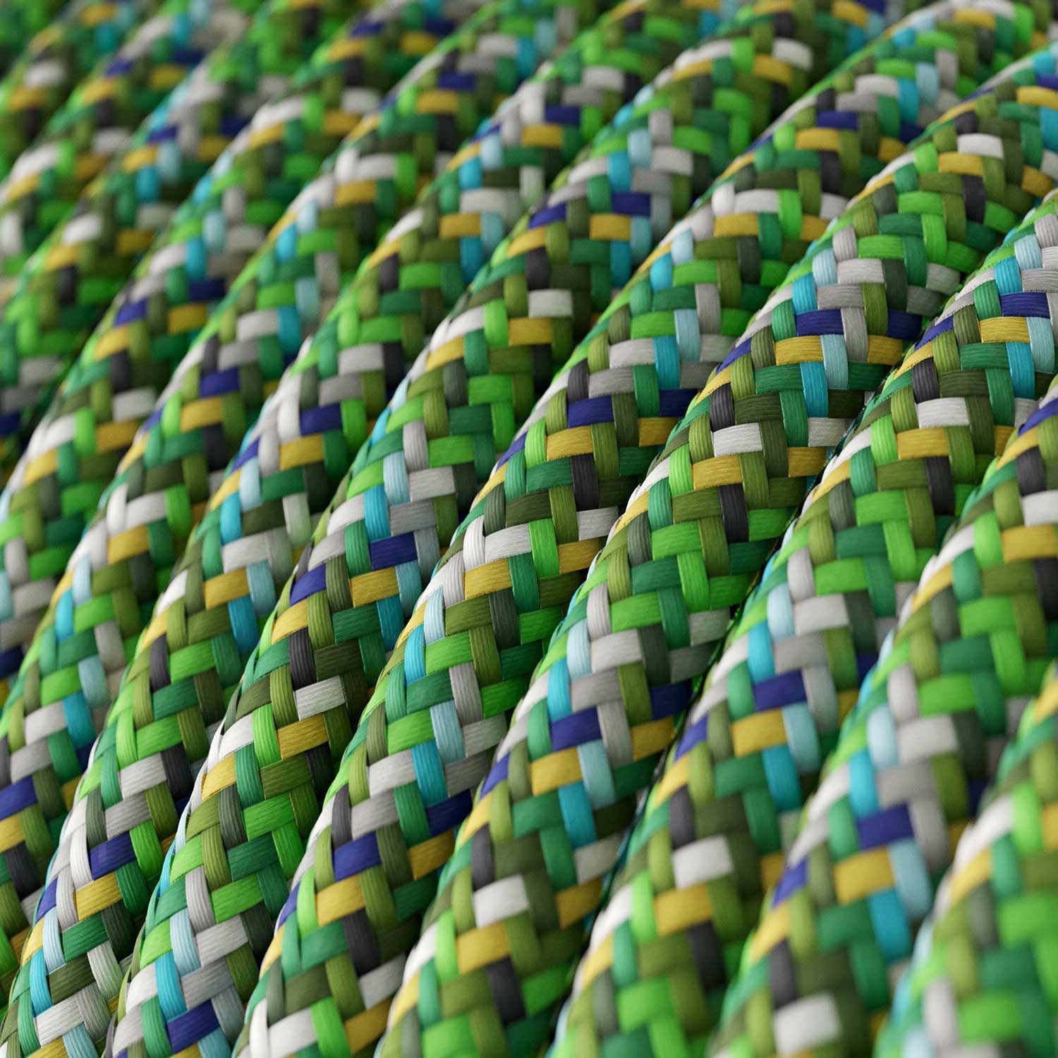 Υφασμάτινο Στρόγγυλο Καλώδιο RX05 - πράσινο Pixel