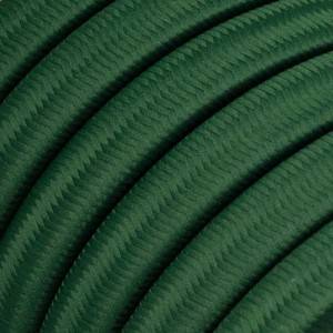 Πλακέ Υφασμάτινο Καλώδιο για Γιρλάντα Σκούρο Πράσινο CM21