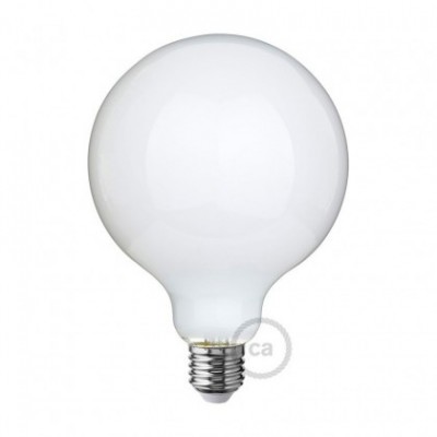 LED Λαμπτήρας Οπάλ Λευκό - Γλόμπος G125 - 7.5W E27 Dimmable 2700K
