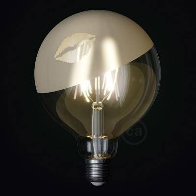 LED Λάμπα Γλόμπος G125 Filament με Σπιράλ Νήμα -Tattoo Lamp® Kiss 4W E27 2700K