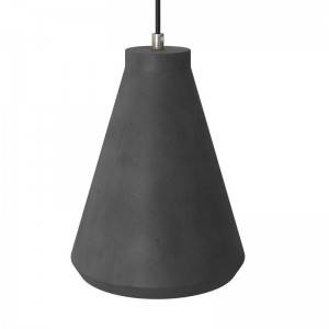 Κρεμαστό φωτιστικό με υφασμάτινο καλώδιο και τσιμεντένιο καπέλο Imbuto - Made in Italy - Dark cement - Τσιμέντο Σκουρόχρωμο