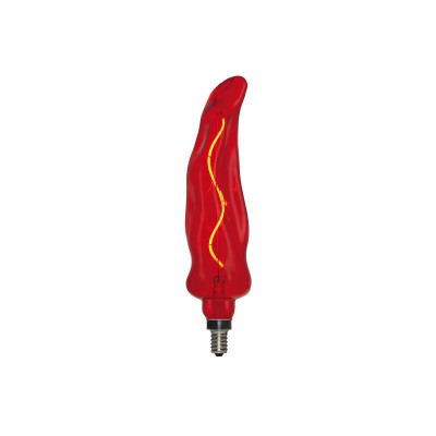 LED Λαμπτήρας Κόκκινη Πιπεριά, σειρά Kitchen, με Σπιράλ Νήμα Filament 3W E14 Dimmable 1000K