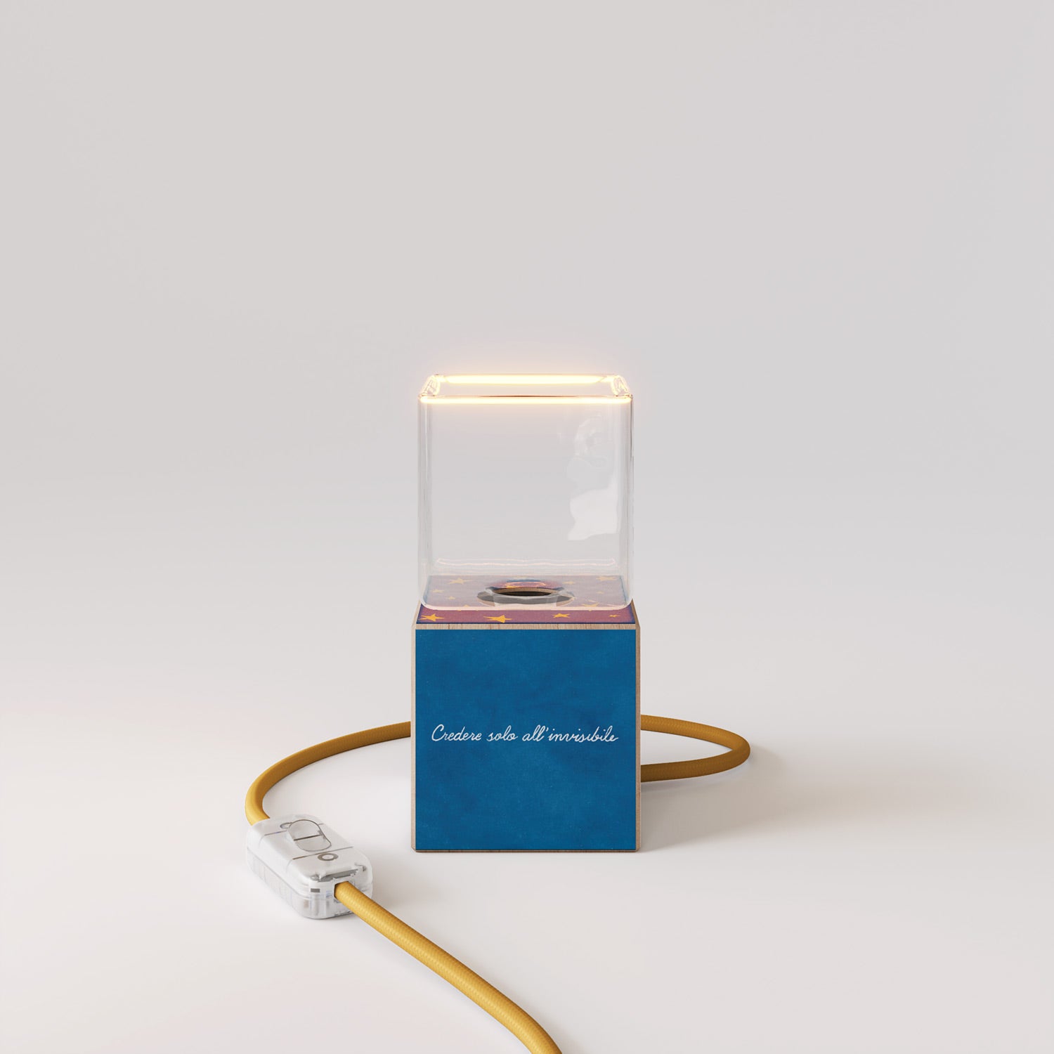 Lampada da tavolo Cubetto "La luna" con lampadina Ghost - Santomanifesto