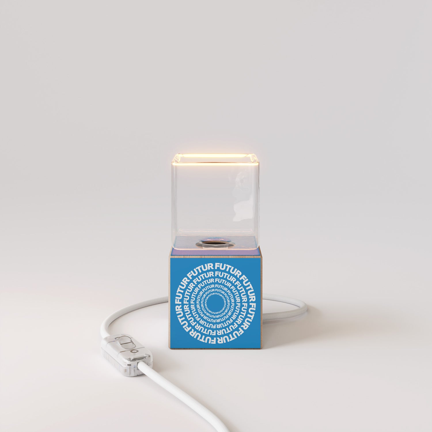 Lampada da tavolo Cubetto "Futur" con lampadina Ghost - Futur Festival