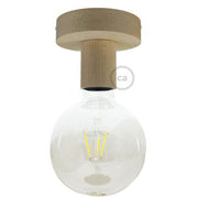 Fermaluce Wood S, punto luce a parete o soffitto in legno - Neutro