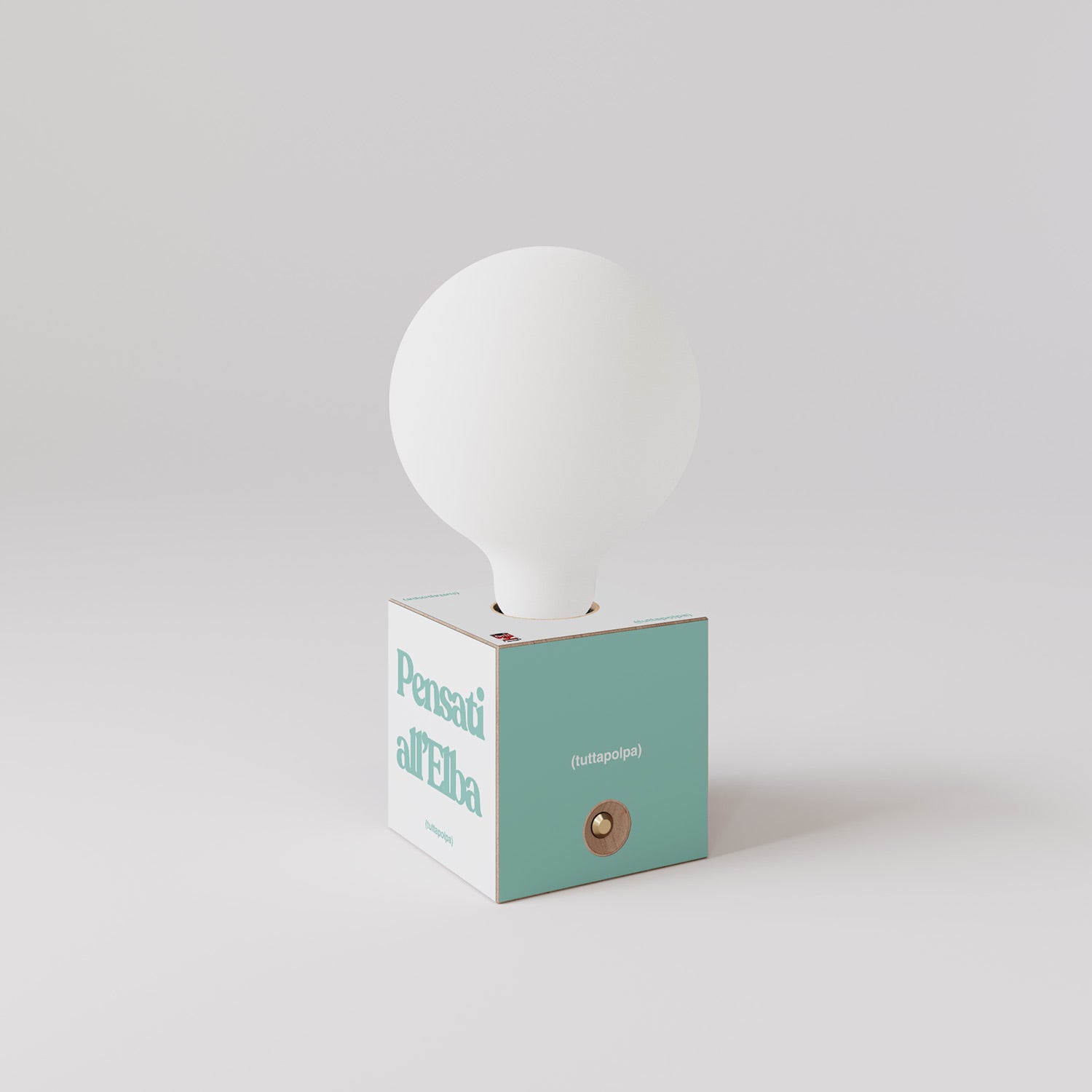 Cabless03 "Pensati all’Elba" con lampadina globo effetto porcellana - Tuttapolpa