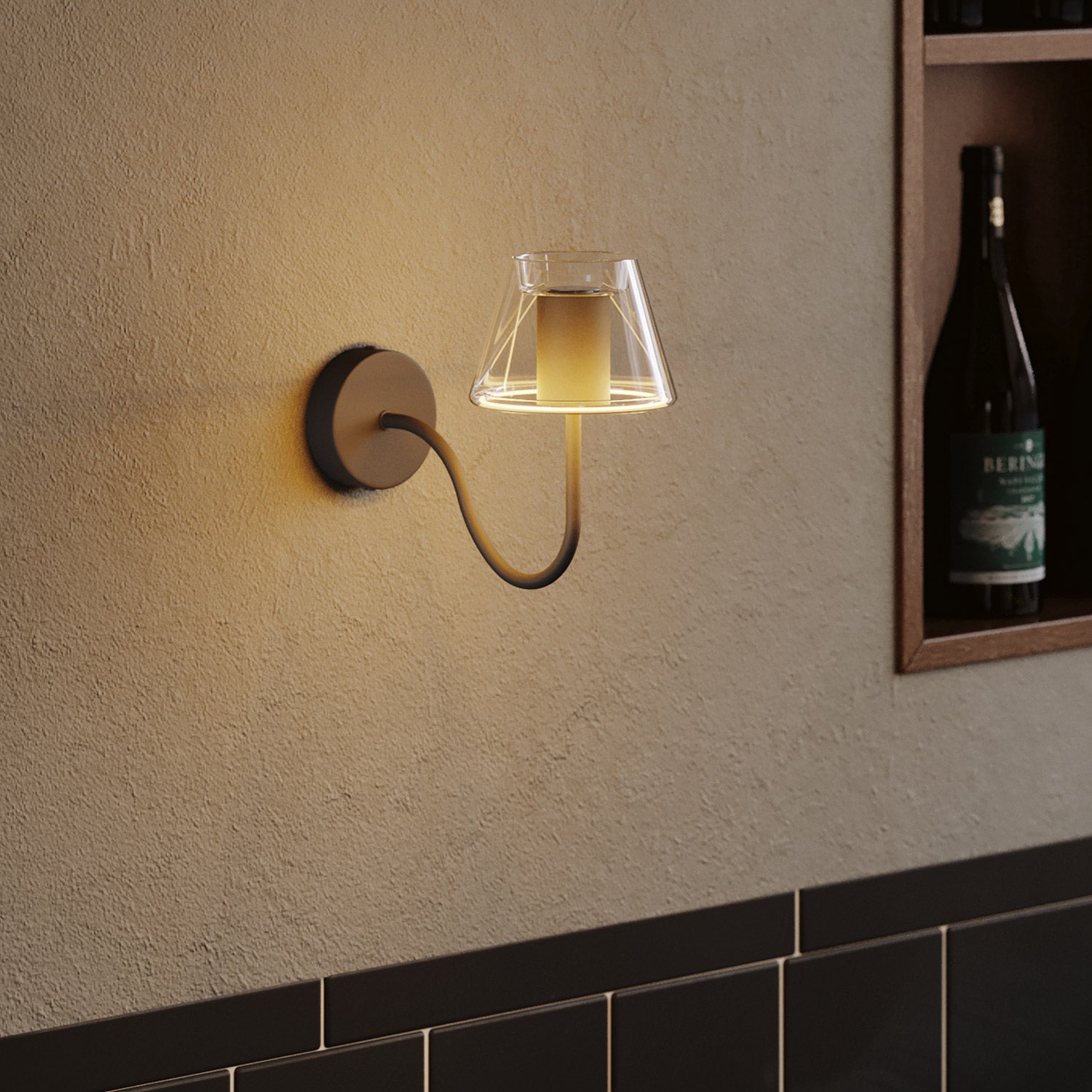 Καμπύλος σωλήνας προέκτασης σε σχήμα S για φωτιστικό, 16,5 cm, μεταλλικός – Μαύρο