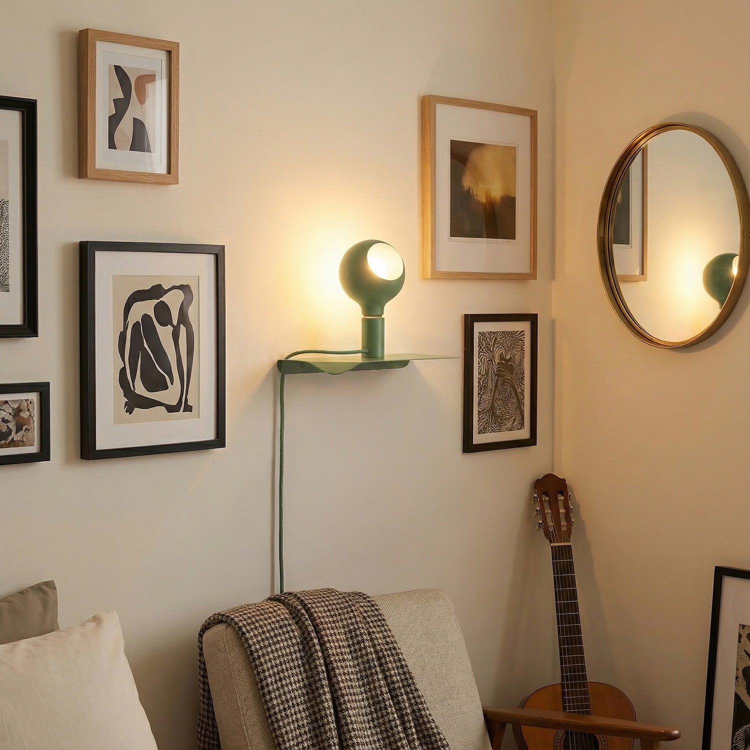 Combo Camo - Λάμπα με ράφι - Πράσινο