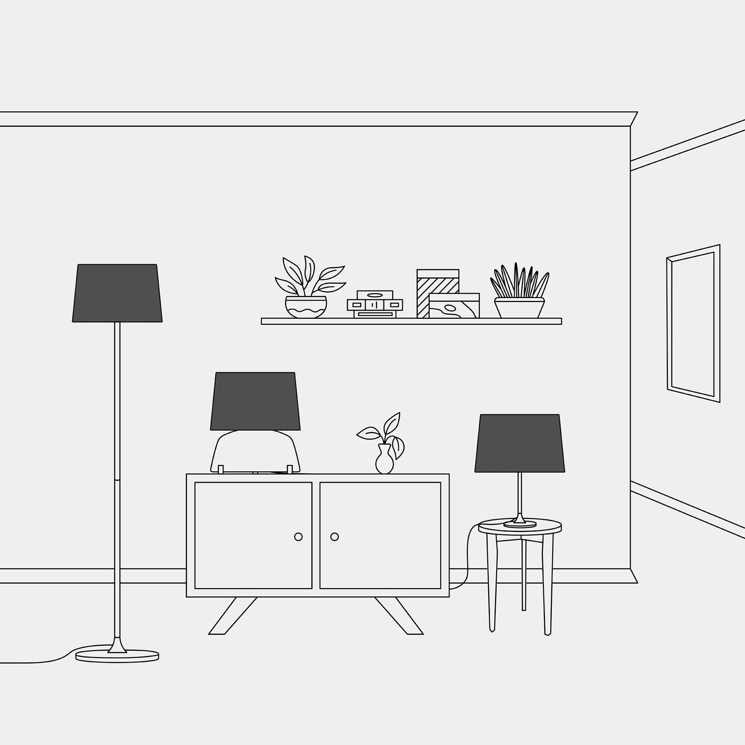 Paralume Athena con attacco E27 per lampada da tavolo o da terra - Made in Italy -Teletta Antracite