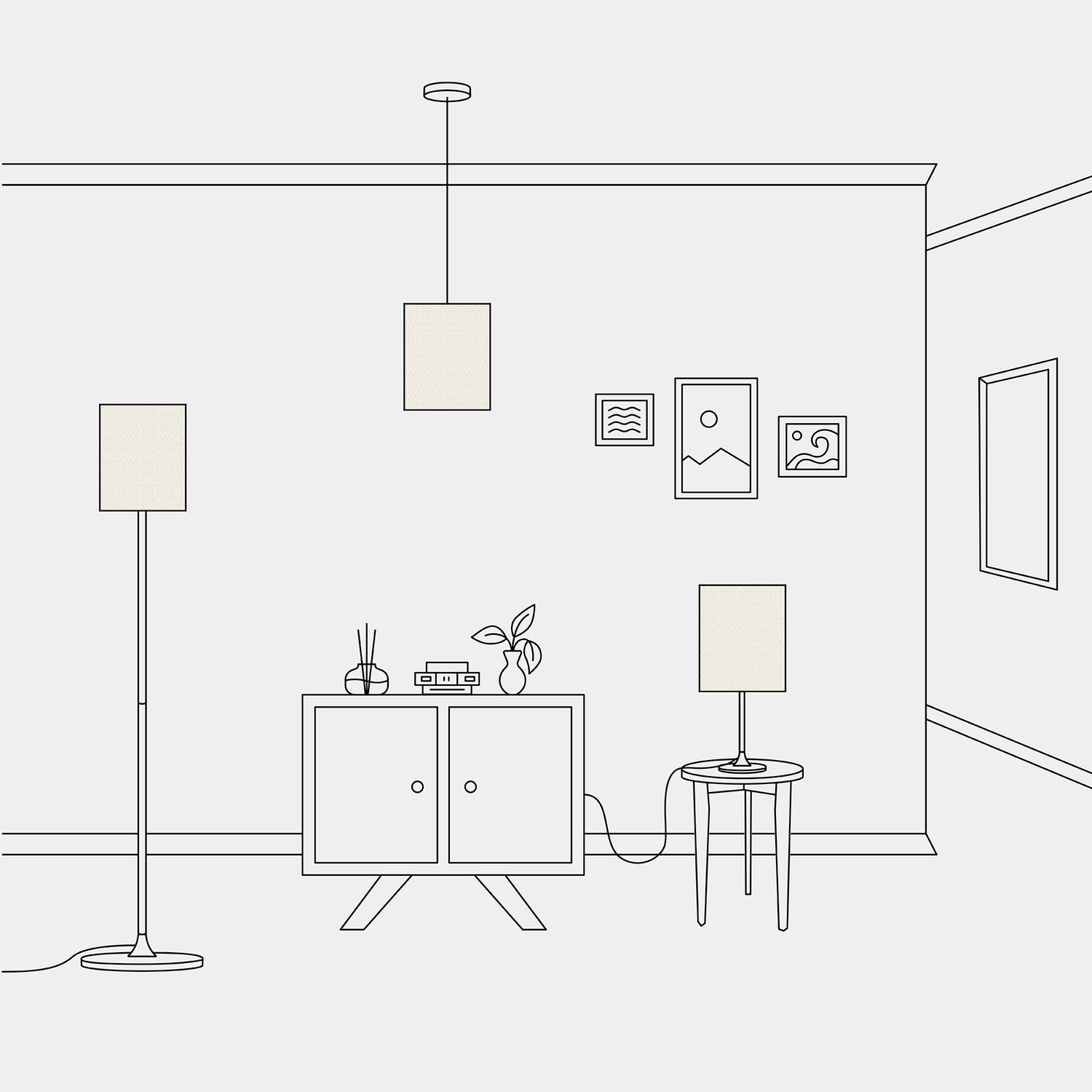 Paralume Cilindro M in tessuto con attacco E27 - Made in Italy - Juta Chiara