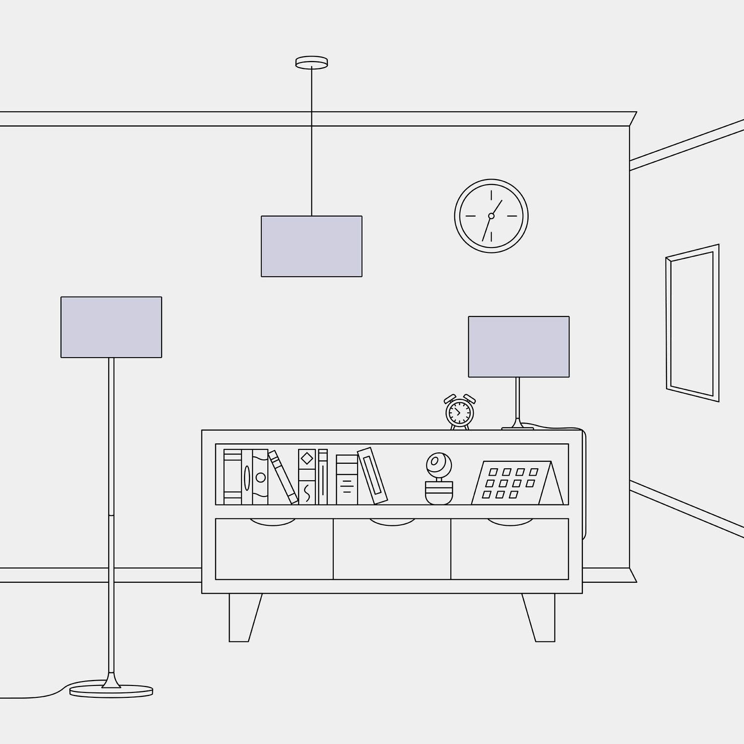 Paralume Cilindro L in tessuto con attacco E27 - Made in Italy - Teletta Lilla