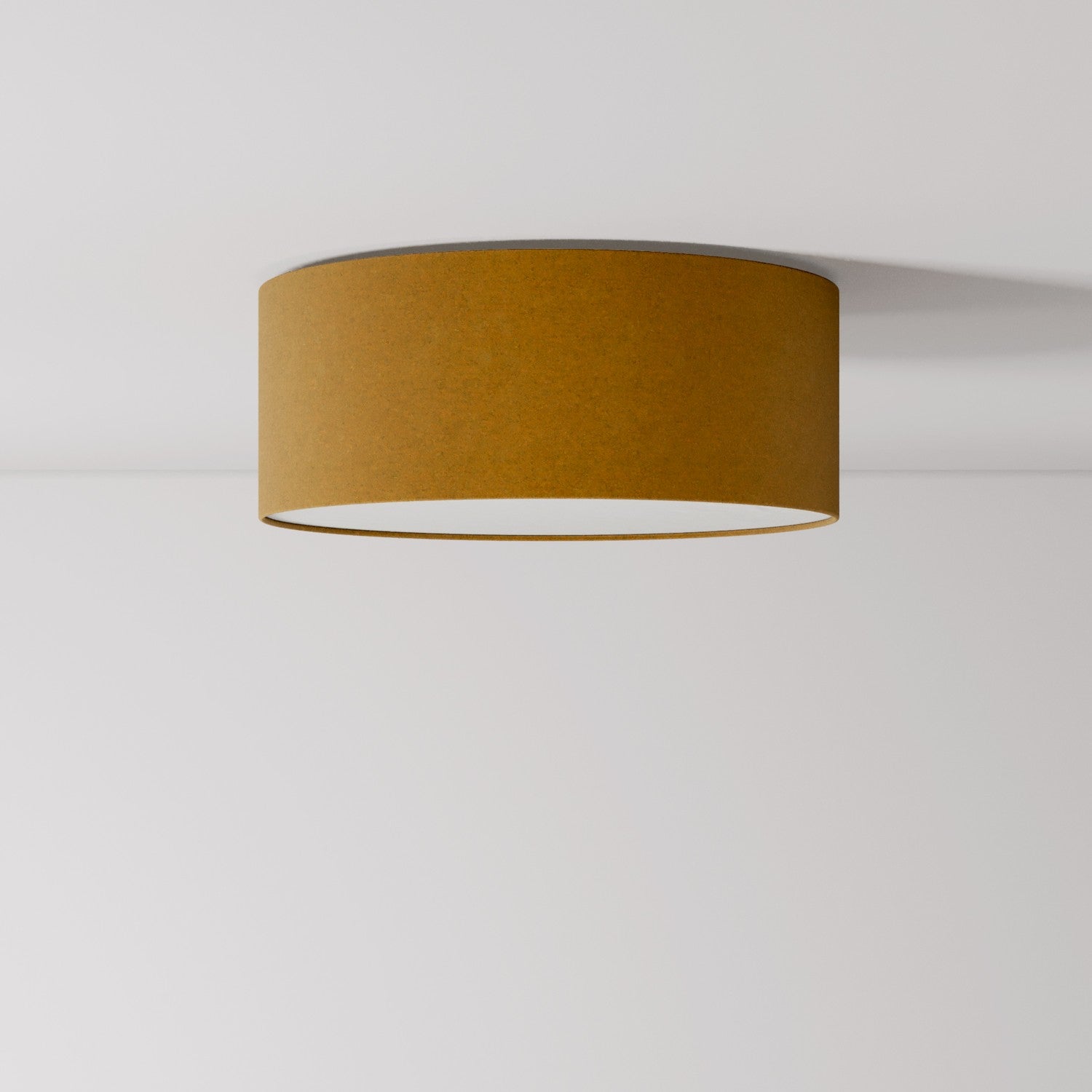 Plafoniera in tessuto Small - Made in Italy - Lana Senape