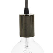 Kit portalampada E27 cilindrico in metallo - Nero perla Conico