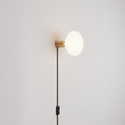 Lampada con spina UK con finitura metallica e lampadina LED Ellipse effetto porcellana - Bronzo satinato