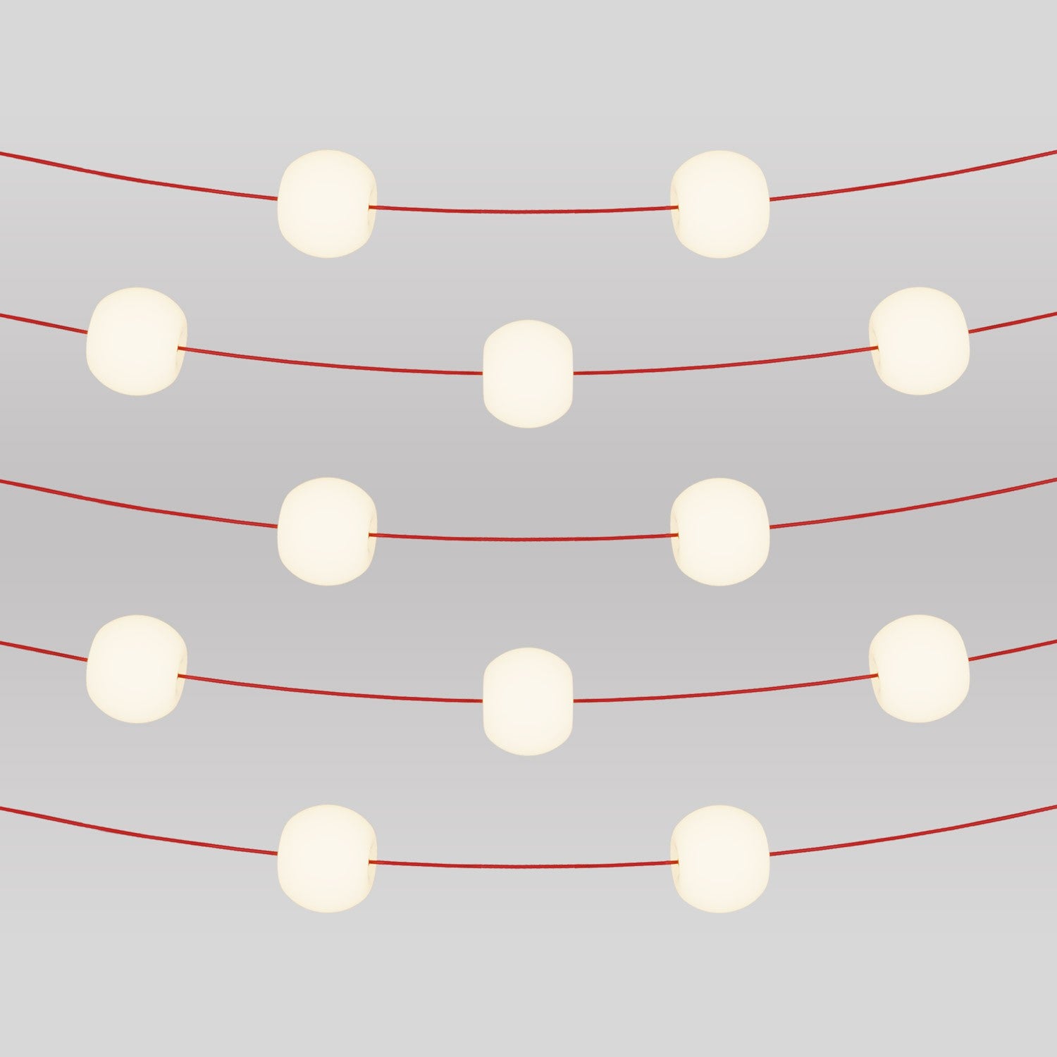 Αλυσίδα φωτισμού 12 σημεία φωτός εξωτερικού χώρου IP67 Κόκκινο Αστερίας Θάλασσας - Marina12 Cherry