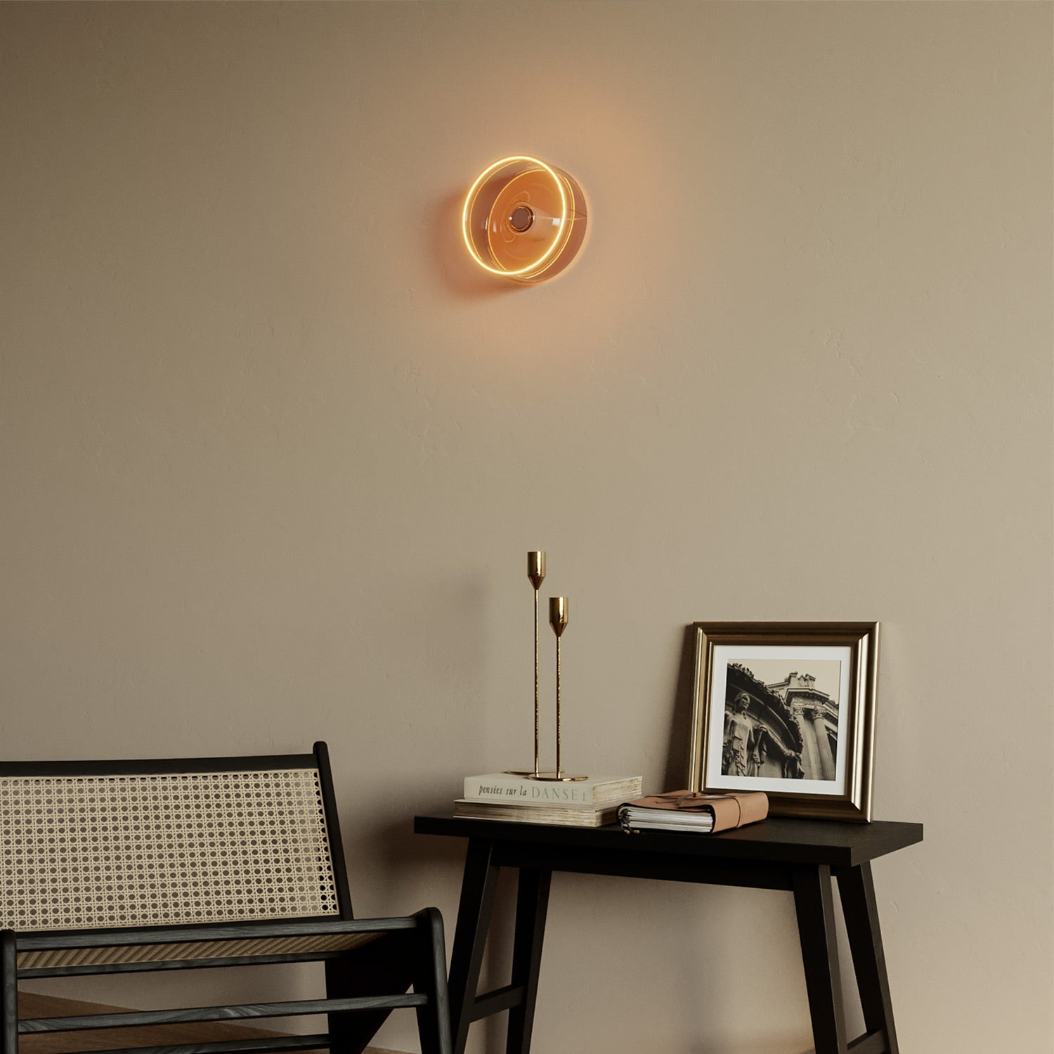 Applique con lampadina Ghost smoky - Bianco