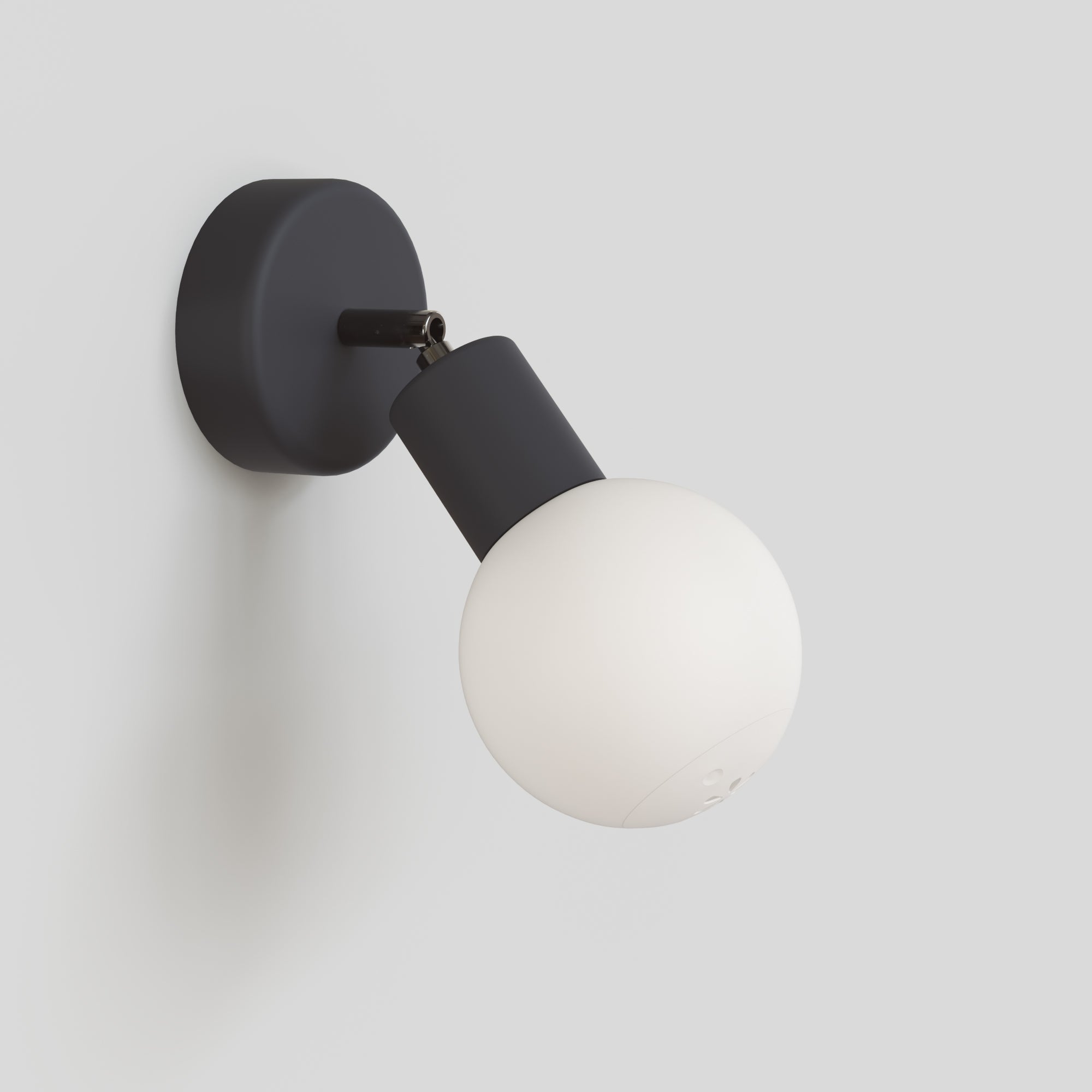 Applique da esterno Modulair IP65 con snodo regolabile e paralume a sfera infrangibile Unbreak-a-Ball - Nero
