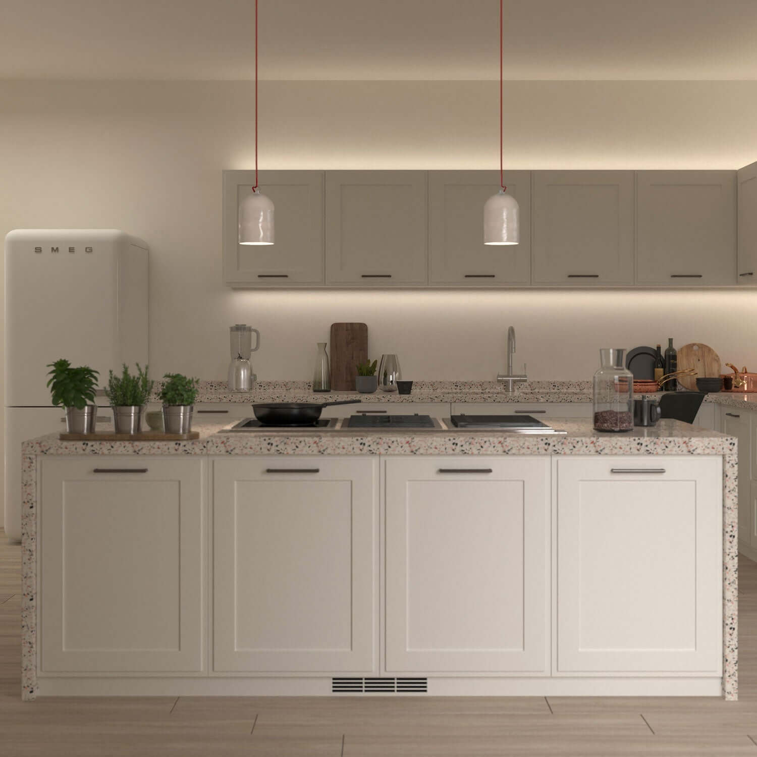 Campana Mini, paralume XS in ceramica per sospensione - Made in Italy - Bianco lucido