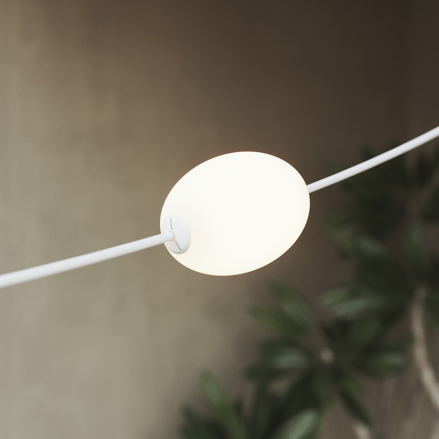 Catena luminosa 3 punti luce da esterno IP67 Bianco sabbia - Marina3