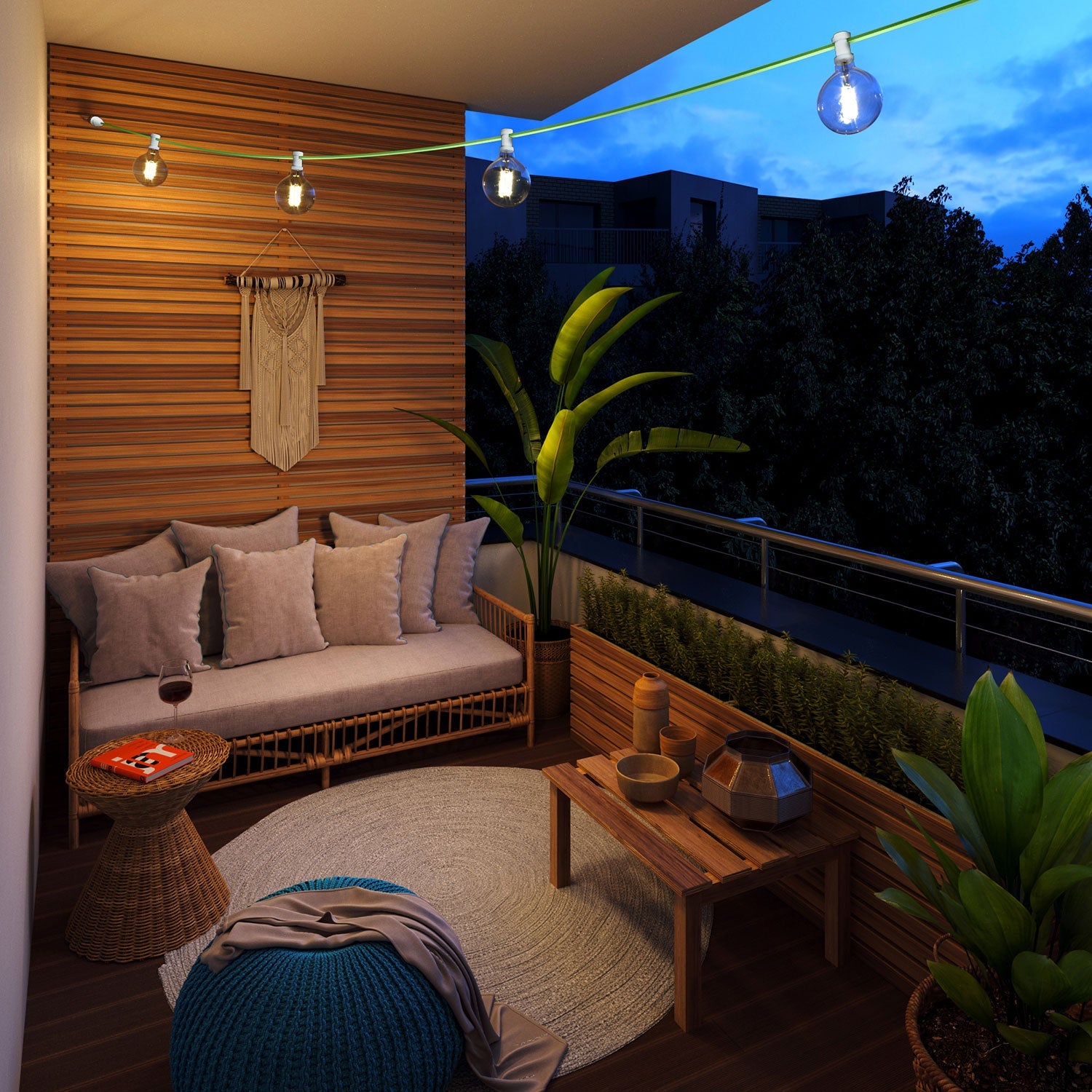 Catenaria Sistema Lumet da 12,5 m con cavo tessile CX08, 10 portalampada, gancio e spina bianchi