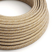 Cavo elettrico per illuminazione Tweed Ruggine glitterato - L'Originale Creative Cables, per decorazioni luminose uniche - RS82