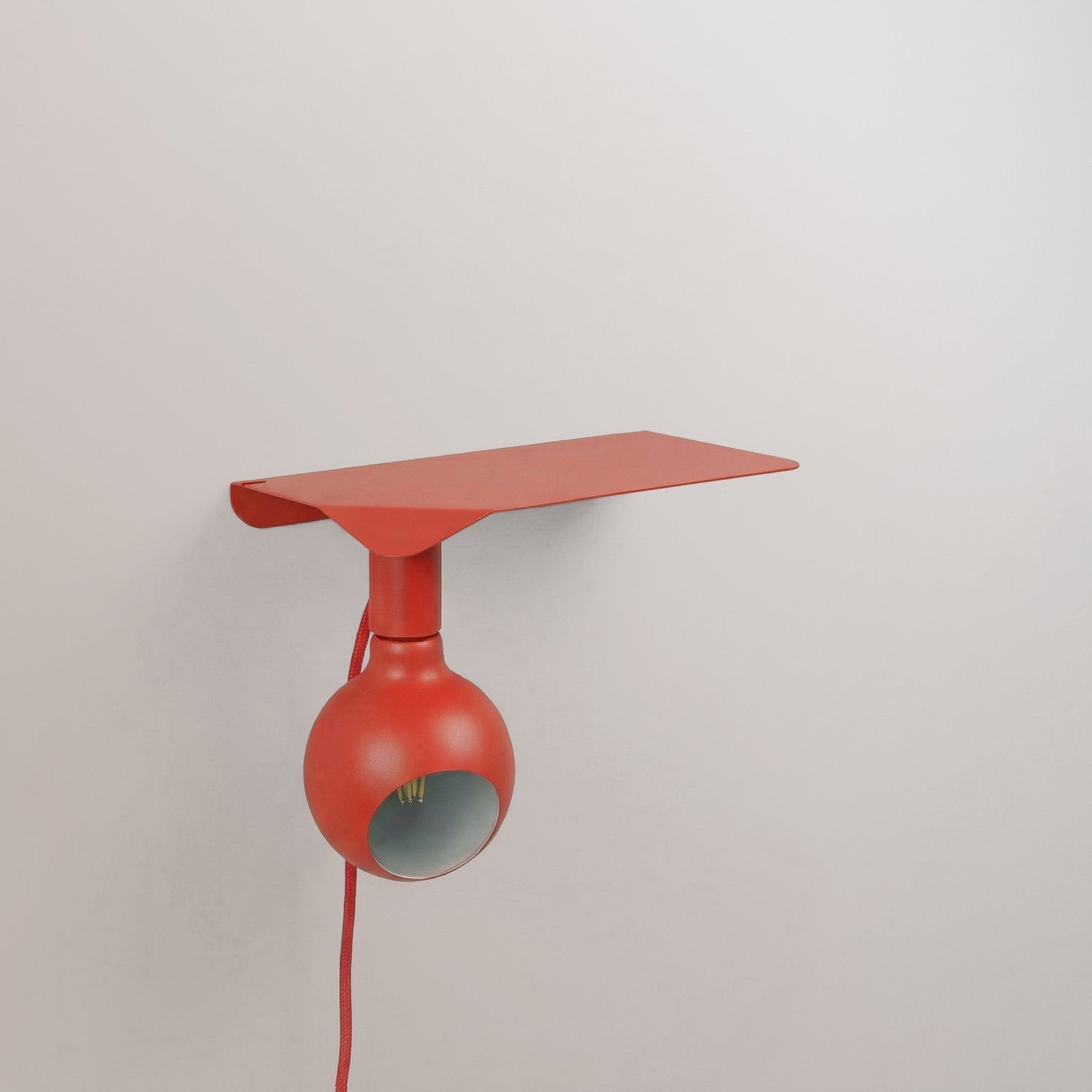 Combo Camo - Lampada con mensola - Rosso - Creative Cables