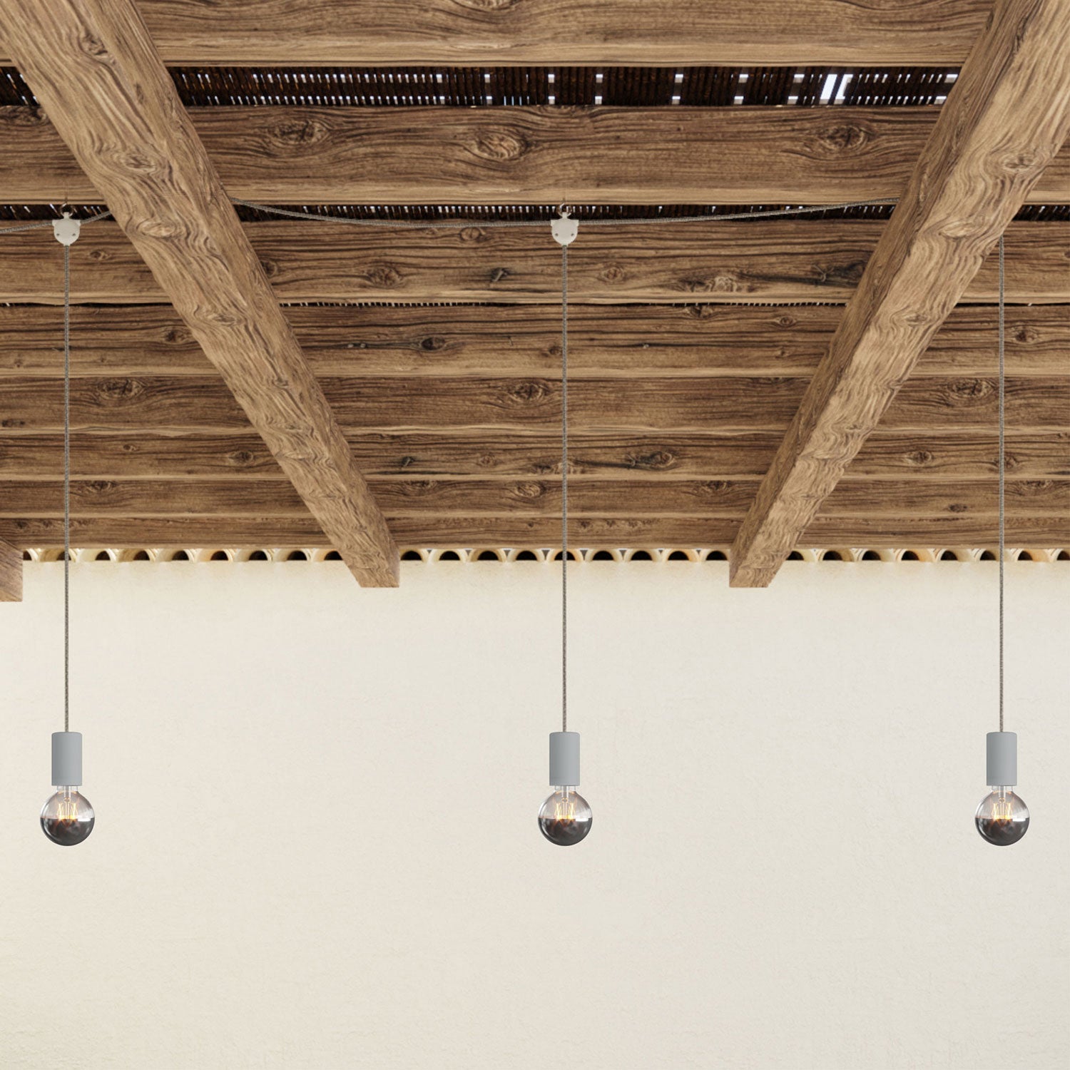 E-Snake Modulair Lampada da esterno IP65 portatile a 3 luci - Grigio ghiaccio