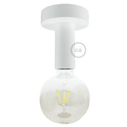 Fermaluce Wood M, il punto luce in legno a parete o soffitto - Bianco