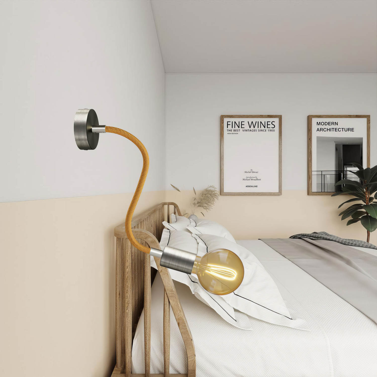 Kit Creative Flex tubo flessibile di estensione rivestito in tessuto RM73 Bronzo con terminali metallici Titanio satinato 30 cm