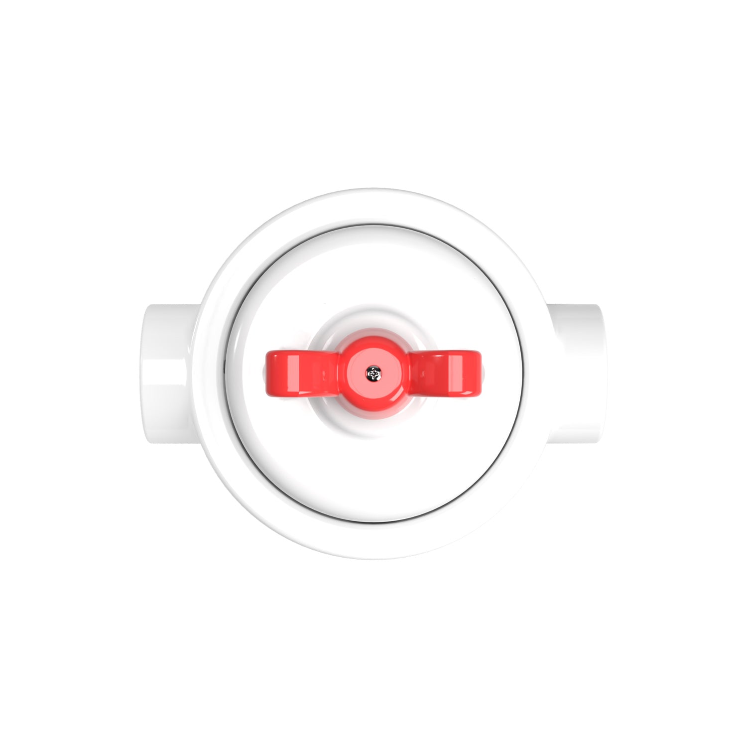 Kit interruttore/deviatore con dado a farfalla e base per Creative-Tubes in porcellana bianca Rosso 2 in linea