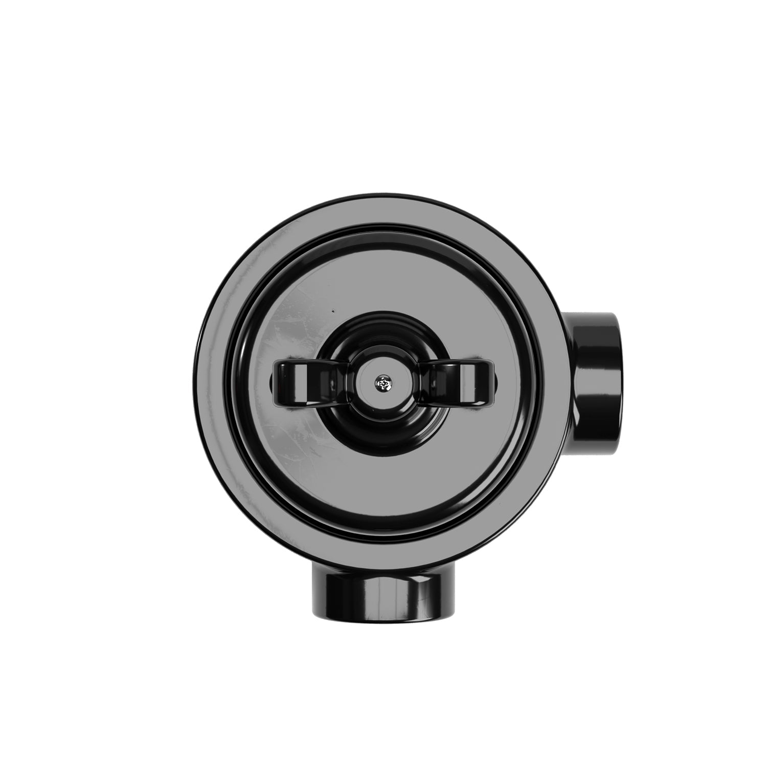 Kit interruttore/deviatore con dado a farfalla e base per Creative-Tubes in porcellana nera Nero 2
