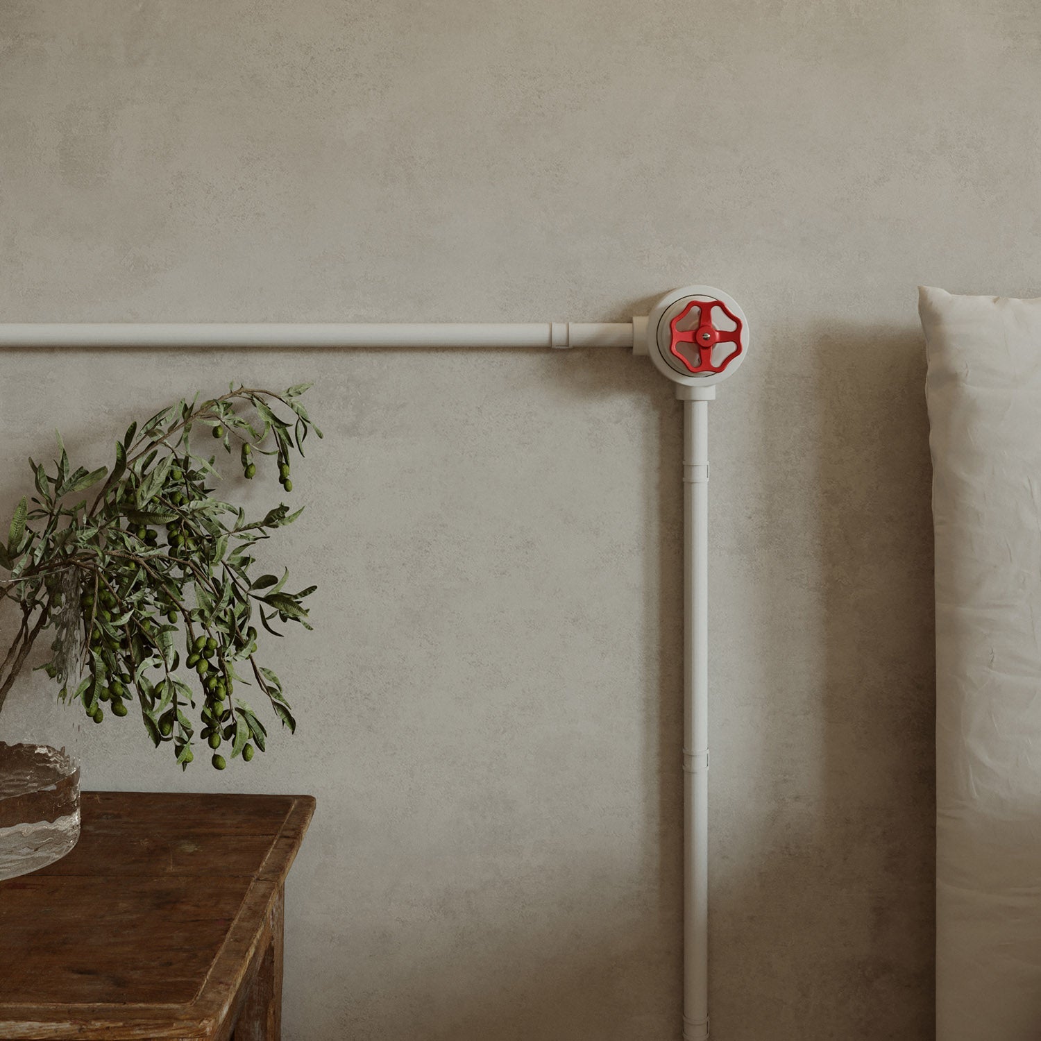 Kit interruttore/deviatore con manopola e base per Creative-Tubes in porcellana bianca Rosso 2