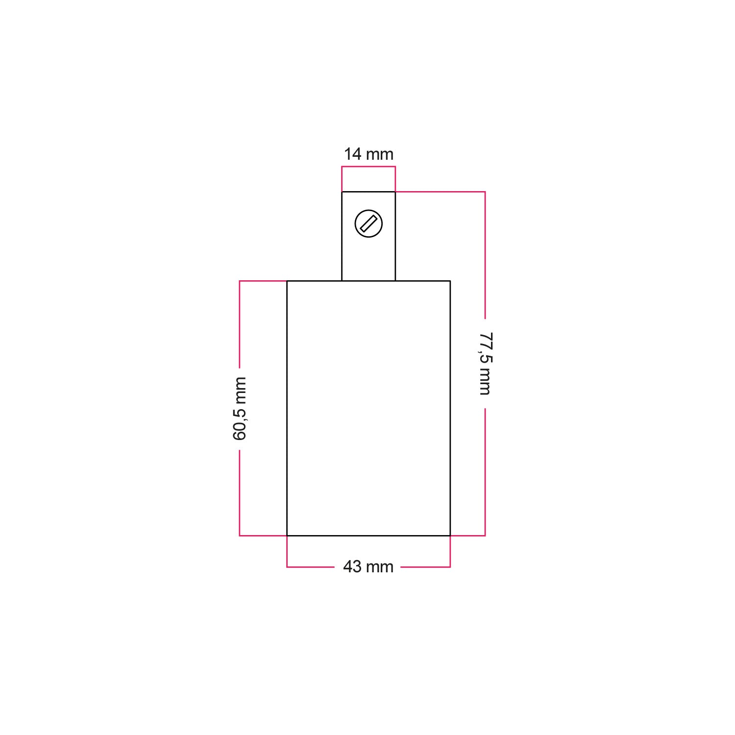 Kit portalampada E27 cilindrico in metallo - Nero perla Cilindrico