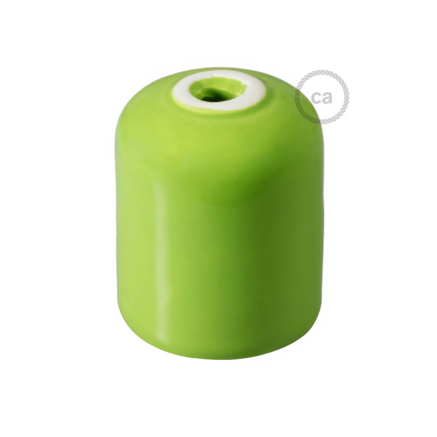 Kit portalampada E27 in ceramica - Verde pistacchio
