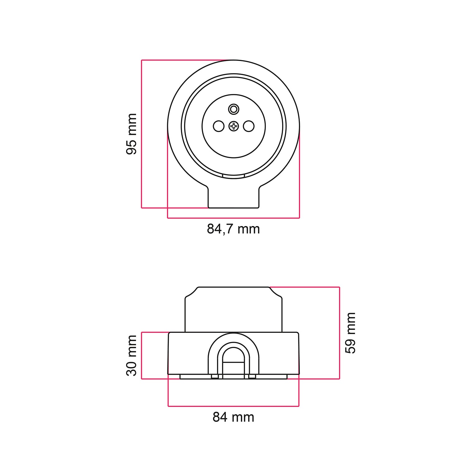 Kit presa a muro di tipo francese e base per Creative-Tubes in porcellana - Bianco 1