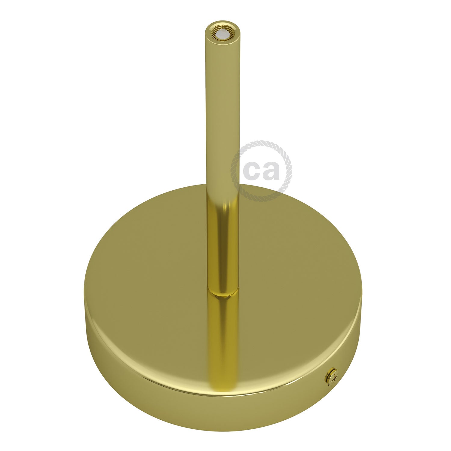 Kit rosone cilindrico in metallo con serracavo da 15 cm - Ottone