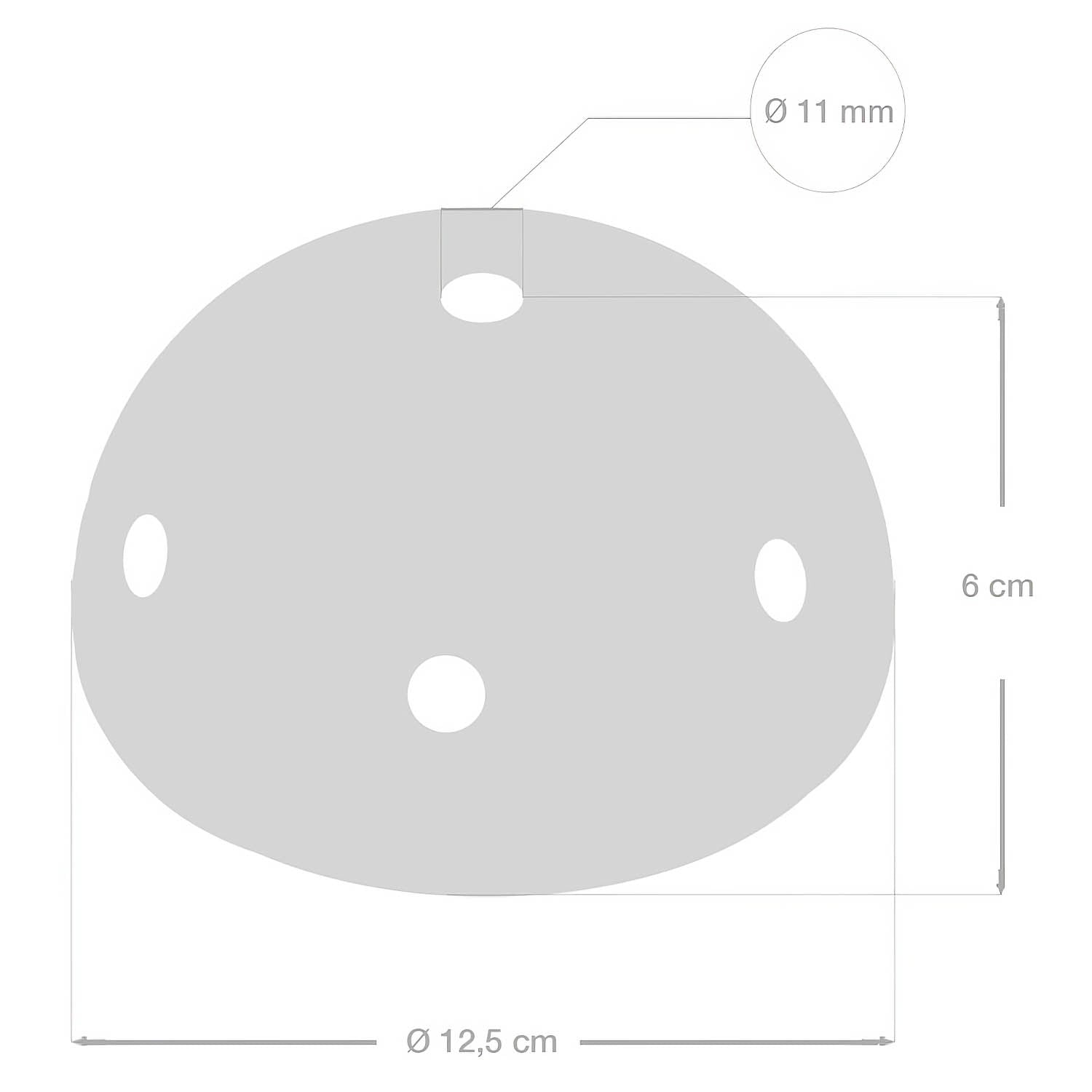 Kit rosone in ceramica a 6 fori - Giallo