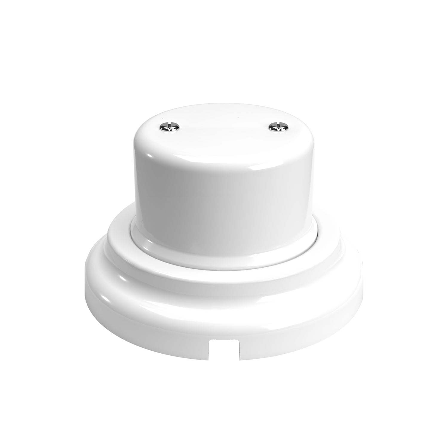 Kit scatola di derivazione e base in porcellana - Bianco