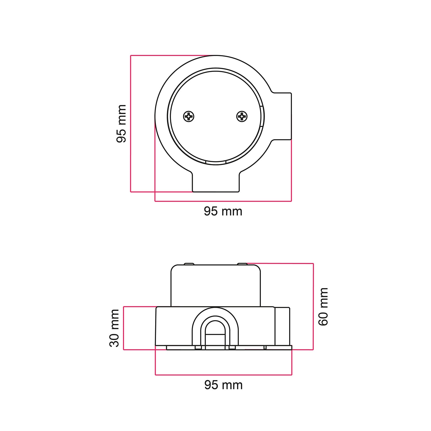 Kit scatola di derivazione e base per Creative-Tubes in porcellana - Bianco 2