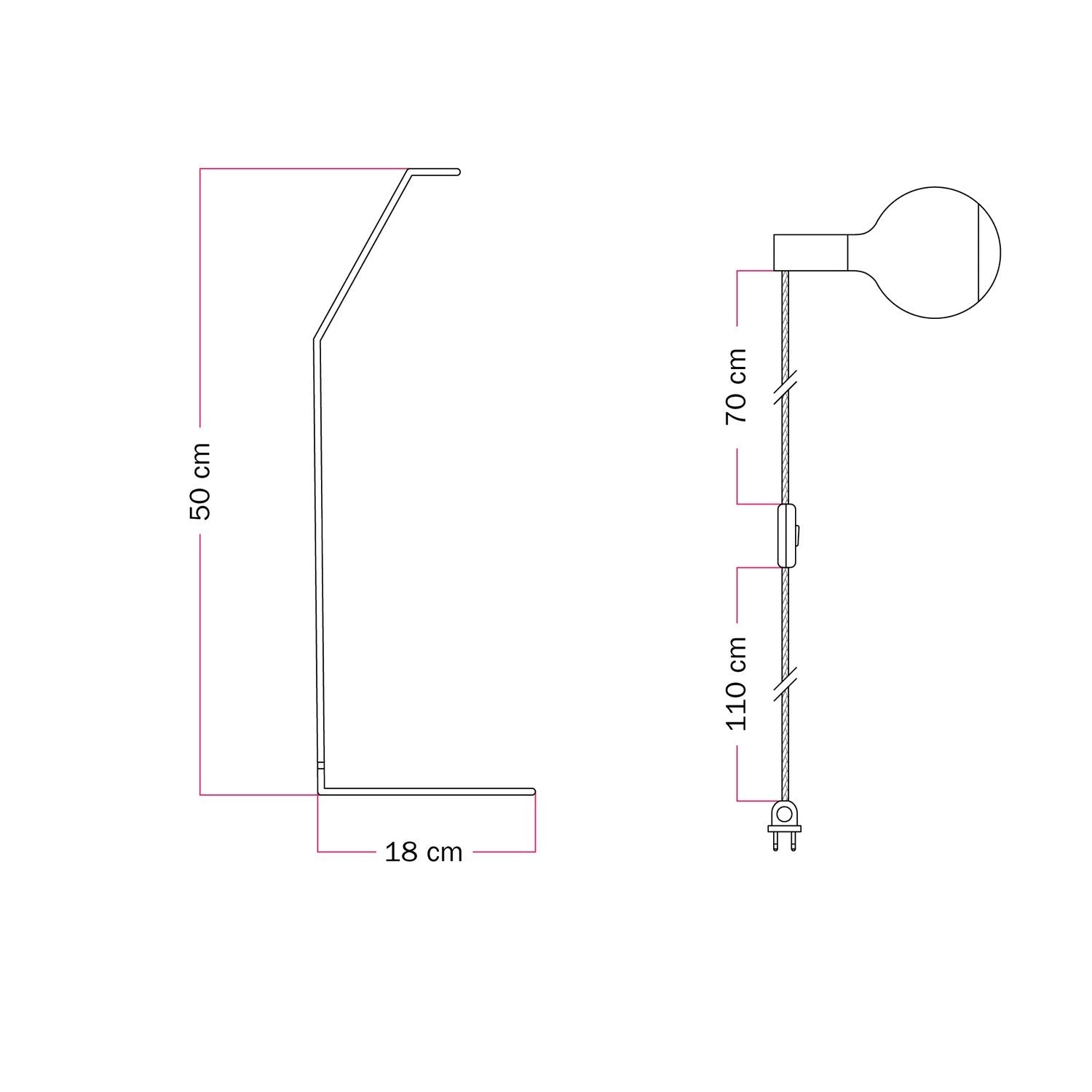 Koso Lucia - Lampada da tavolo - Rosso - Creative Cables